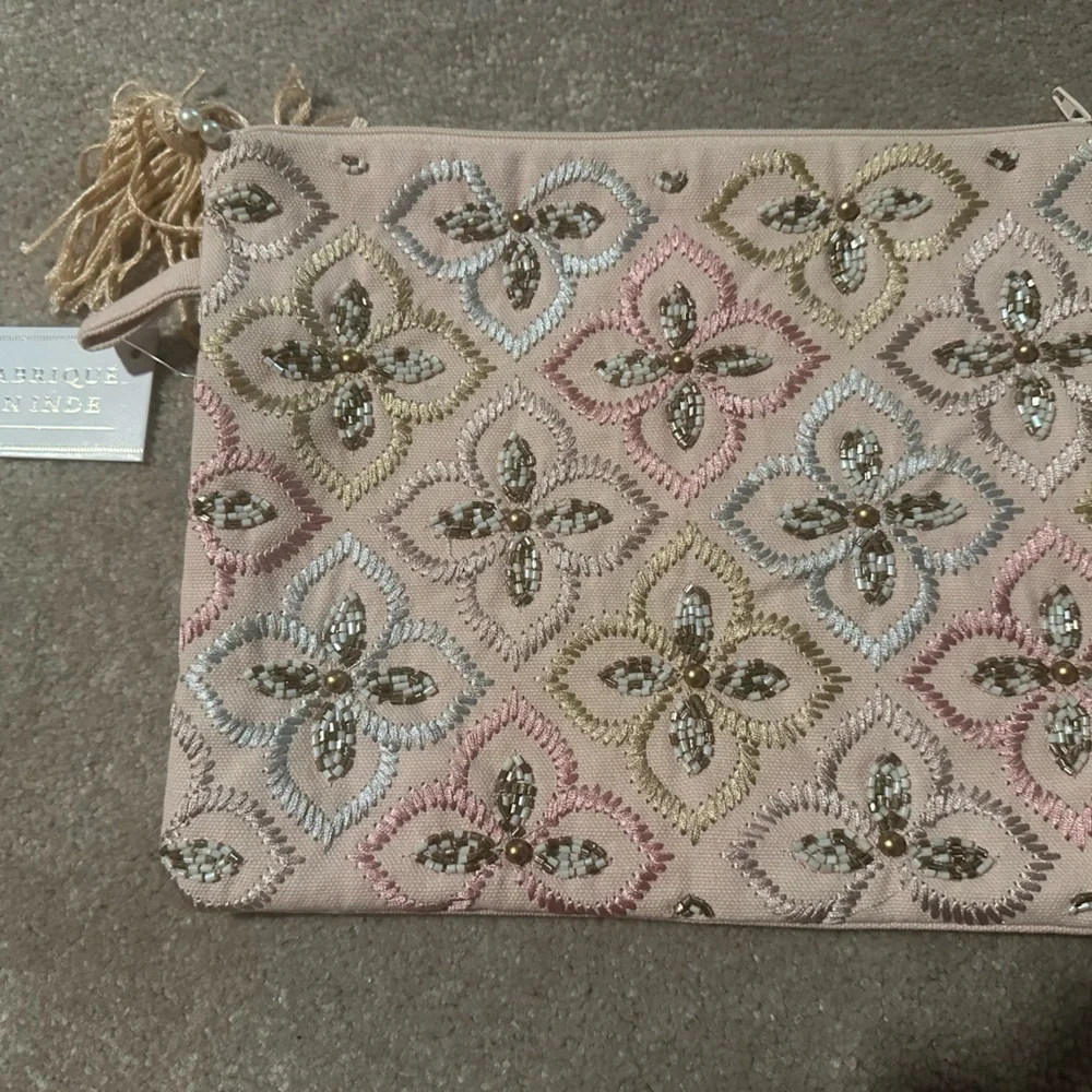 New pink embellished bag made in India - Picture 3 of 6